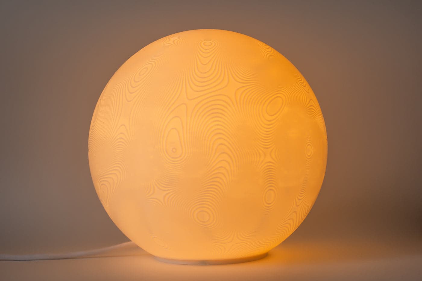 Landscape lamp, lit, close up