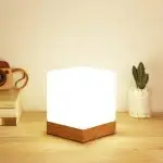 Table Lamp Creative Bedroom Simple Nordic Table Lamp Remote Control Dimming Glass Wood Warm Wedding Bedside Night Light - Image 2